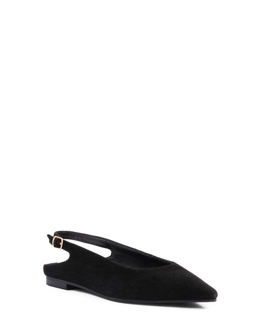 Seychelles Black Alameda Pointed Toe Slingback Flat