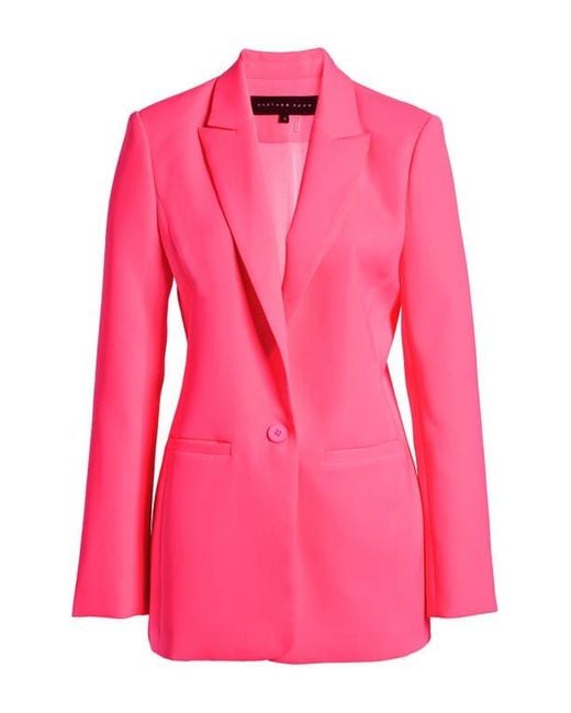 Endless Rose Pink Tailored Single Button Blazer