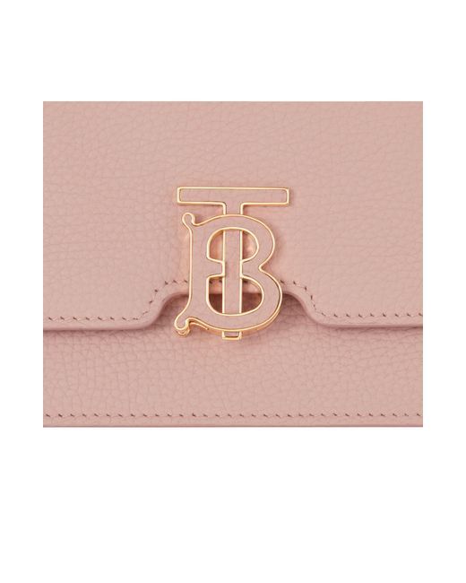 Burberry Mini Tb Leather Shoulder Bag in Pink Lyst