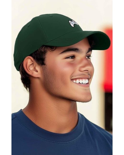 Alix Green Game Controller Embroidered Hat for men