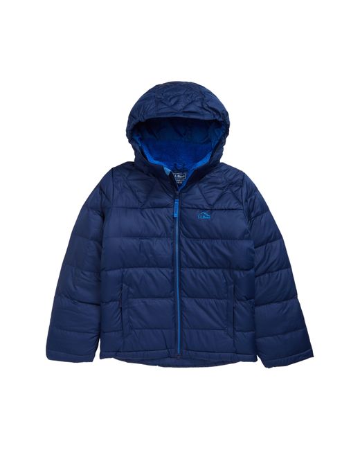 L.L. Bean Kids' Beans Fleece Lined Down Puffer Jacket in Blue for Men