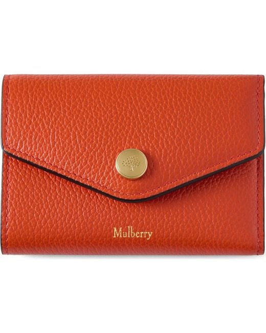 Mulberry Orange Folded Multi-Card Wallet