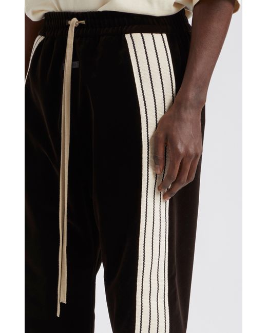 Fear Of God Black Forum Side Stripe Velvet Pants for men