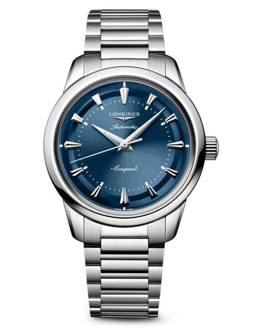 Longines Metallic Conquest Heritage Automatic Bracelet Watch, 38Mm for men