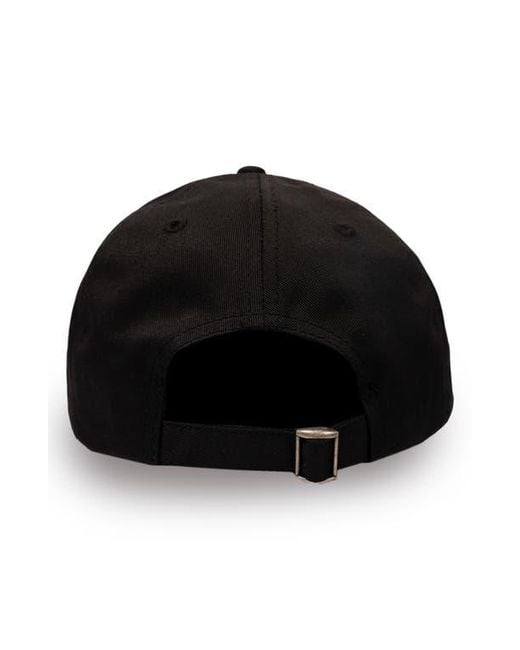 Pleasures Black Unity Adjustable Twill Baseball Cap for men