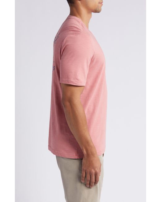Faherty Brand Pink Sunwashed Graphic Organic Cotton T-shirt for men