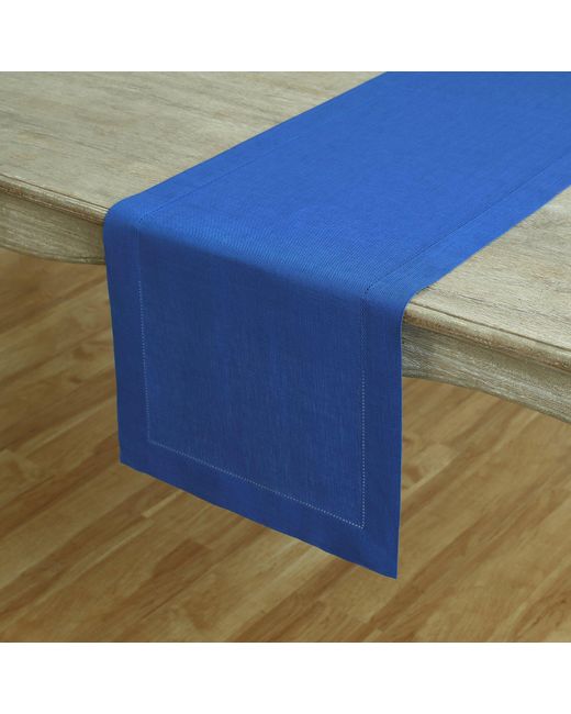 Solino Home Blue Linen Table Runner