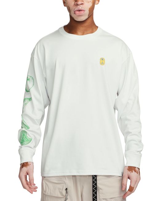Nike White Dri-fit Acg Hike Snacks Long Sleeve Graphic T-shirt for men