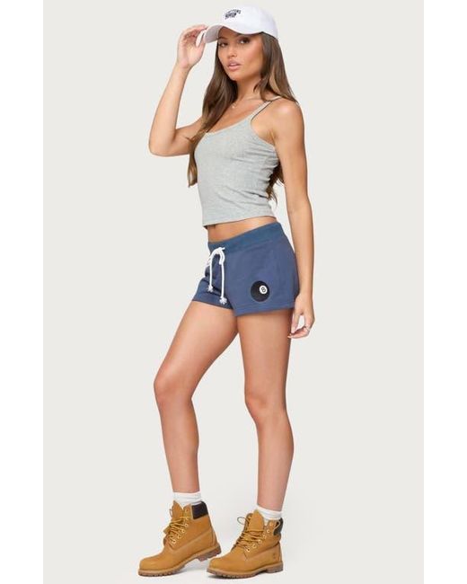 Edikted Blue Nelson Billiard Drawstring Shorts