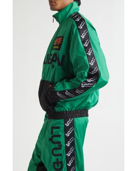Lu'u Dan Green Windbreaker Track Jacket for men