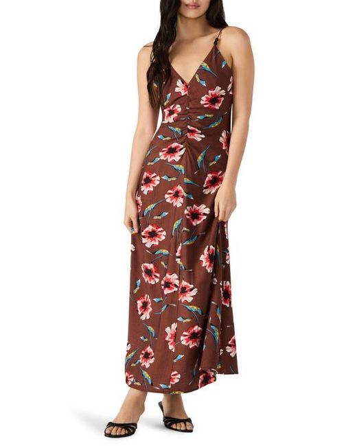 Steve Madden Red Monroe Ruched Maxi Dress