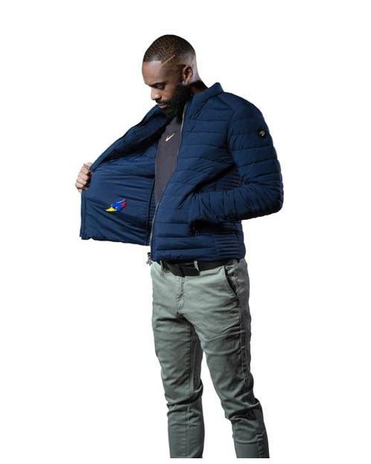 Woodpecker Blue Moto Jacket for men