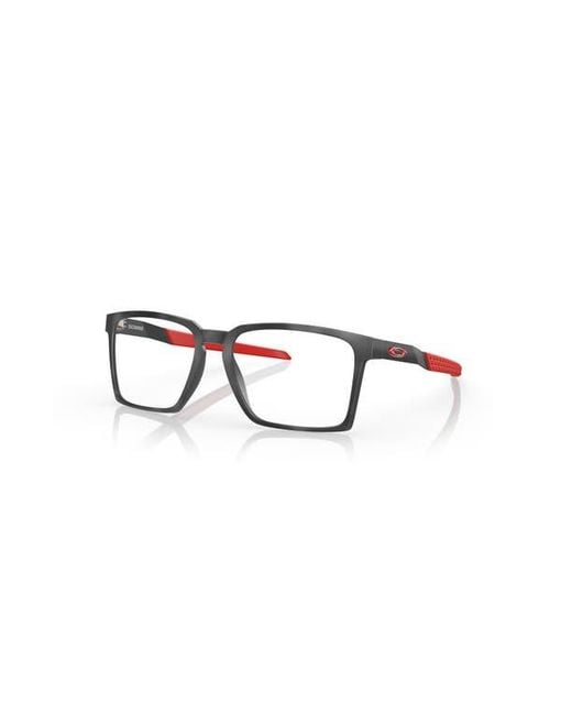 Oakley Black 56Mm Rectangle Optical Glasses for men