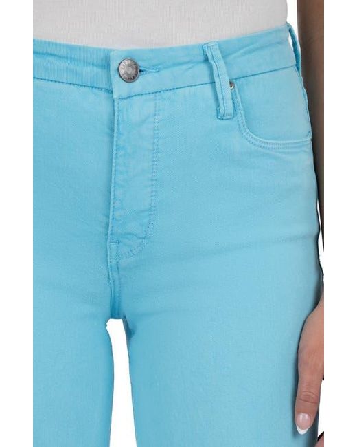 Kut From The Kloth Blue Meg Fab Ab Raw Hem High Waist Ankle Wide Leg Jeans