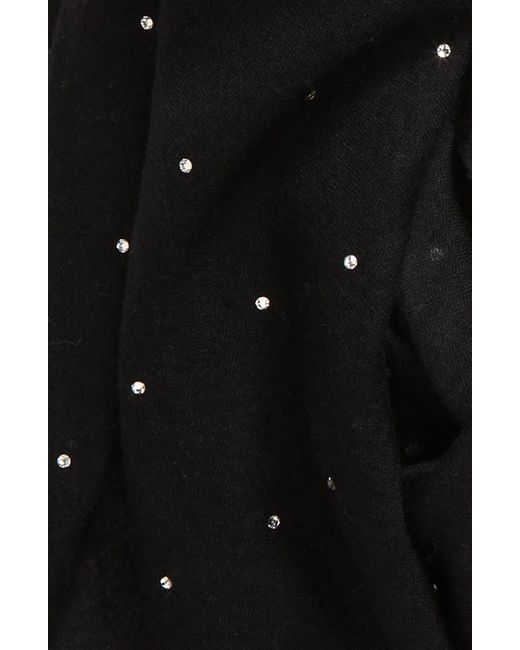 Jane Carr Black The Crystal Cashmere Scarf