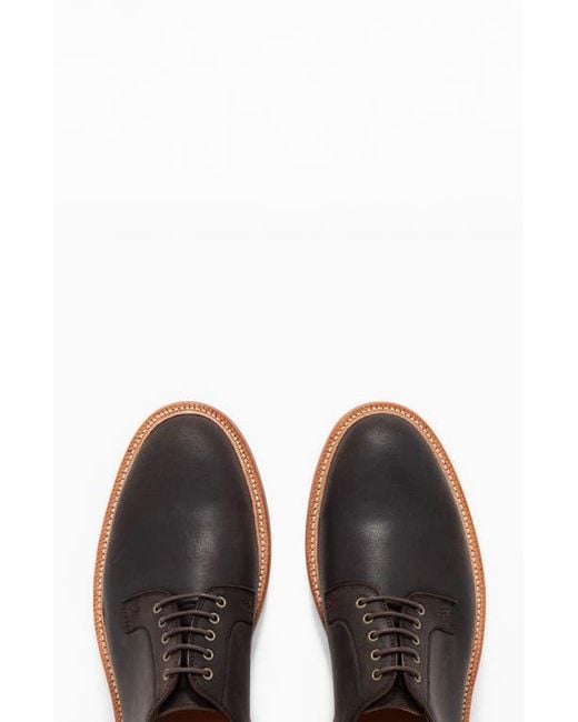 Grant Stone Brown Plain Toe Shoe for men