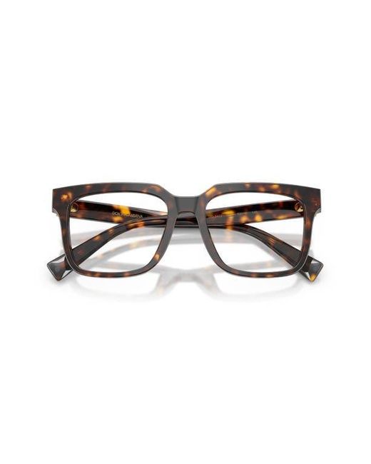 Dolce & Gabbana Brown 53Mm Polarized Square Optical Glasses for men