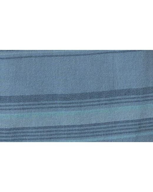 O'neill Sportswear Blue Seafaring Stripe Stretch Short Sleeve Button-Up Shirt for men