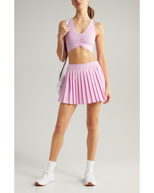 Zella Pink Pleated Tennis Skirt With Shorts