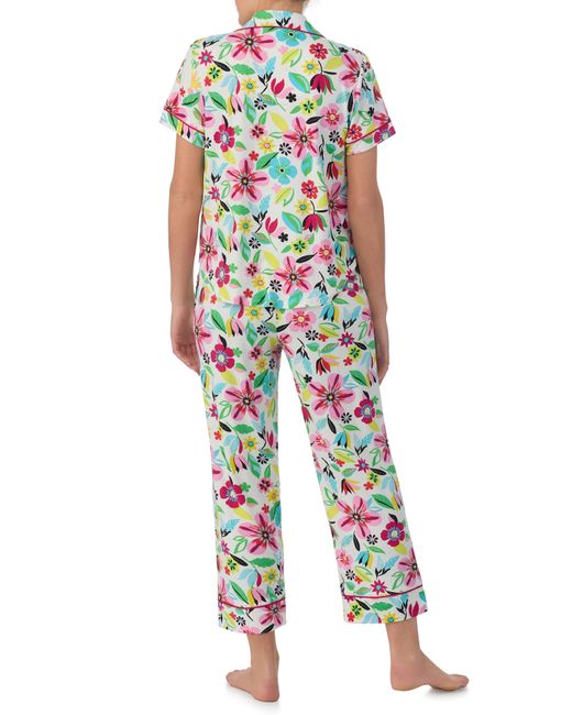 Kate Spade Multicolor Print Crop Pajamas