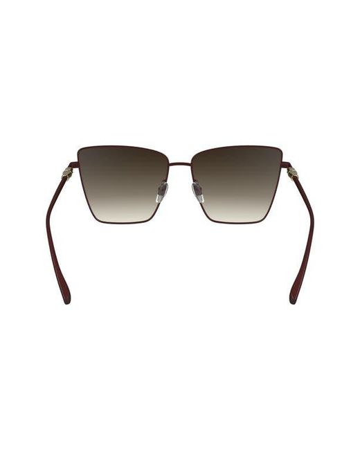 Longchamp Red 55Mm Gradient Square Sunglasses