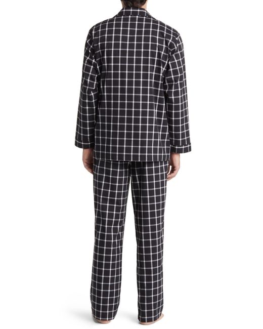 Nordstrom Black Plaid Poplin Pajamas for men