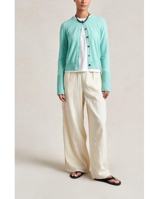 La Ligne Green Solid Lean Lines Cardigan