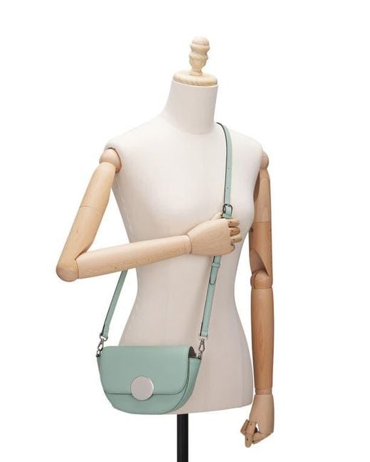 orYANY Green Lottie Leather Saddle Crossbody Bag