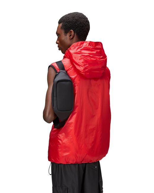 Rains Black Mini Waterproof Belt Bag for men