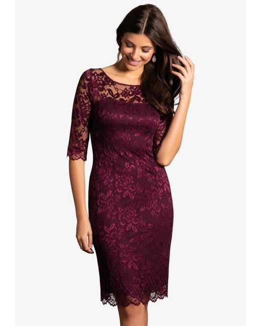 Alie Street London Red Lila Lace Dress