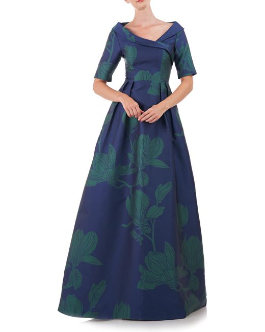 Kay Unger Blue Coco Gown