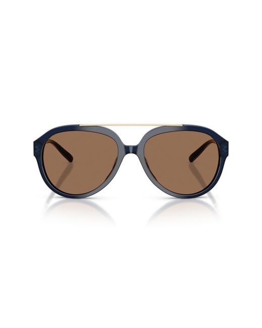 Tory Burch Brown 56Mm Pilot Sunglasses