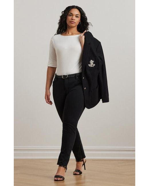 Ralph Lauren Gray Boat Neck Top