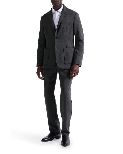 Bugatchi Black Soft Touch Heathered Knit Blazer for men