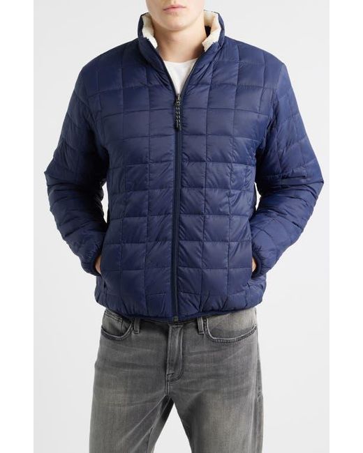 Taion Blue Reversible Fleece Down Jacket for men