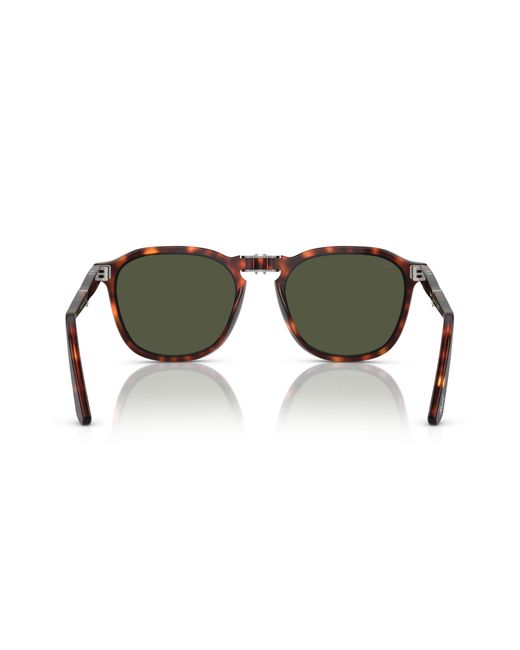 Persol Black 55mm Polarized Square Sunglasses for men