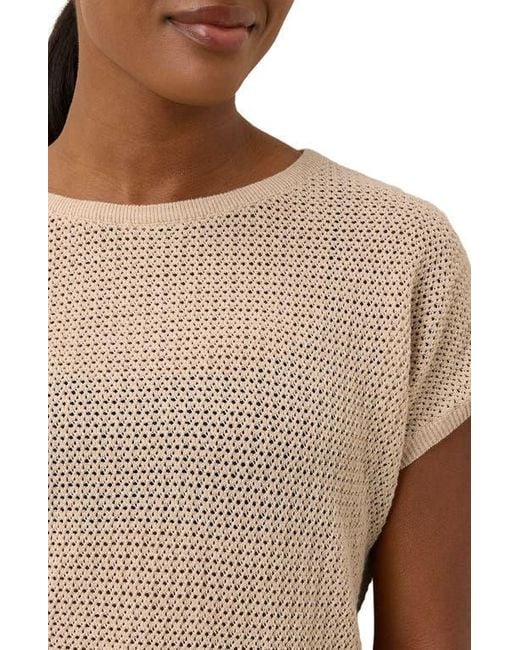 Pact Natural Beachside Linen Short Sleeve Top Made With Organic Cotton