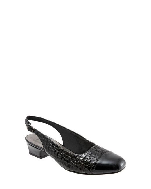 Trotters Black 'Dea' Slingback