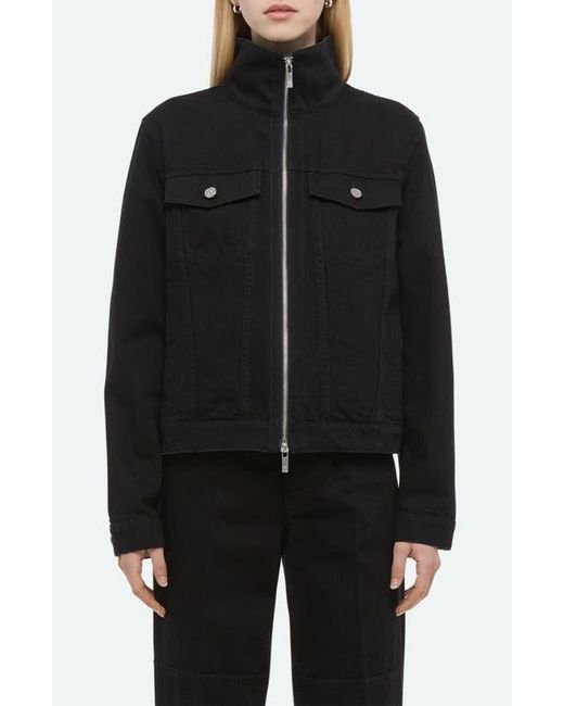 Helmut Lang Black Funnel Zip Trucker Jacket