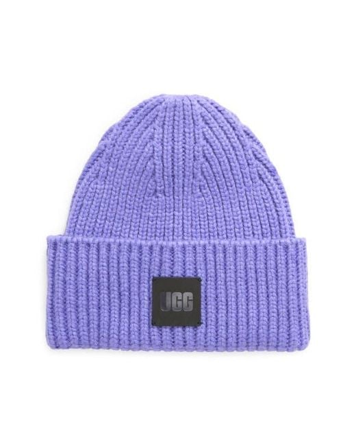 Ugg Purple Chunky Ribbed Beanie