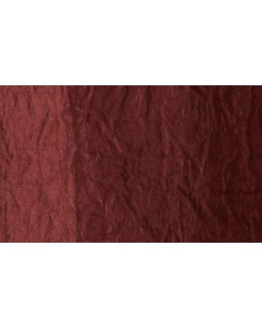 Jason Wu Red Oversize Belted Crinkled Satin Button-Up Top