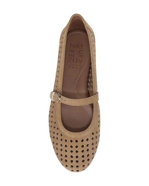 Naturalizer Brown Aria Perforated Mary Jane Flat