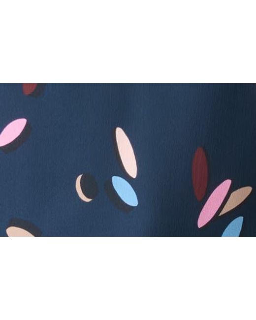 Akris Punto Blue Dropping Dots Mixed Media Polo