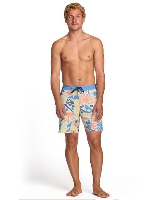 Billabong Blue Good Times Lo Tide Board Shorts for men
