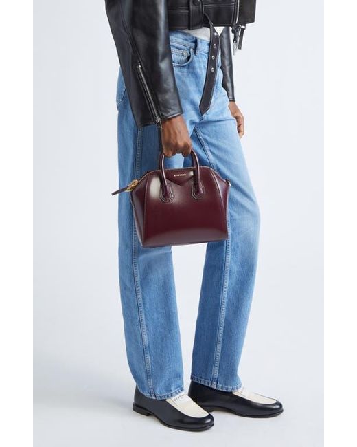Givenchy Purple Mini Antigona Leather Satchel