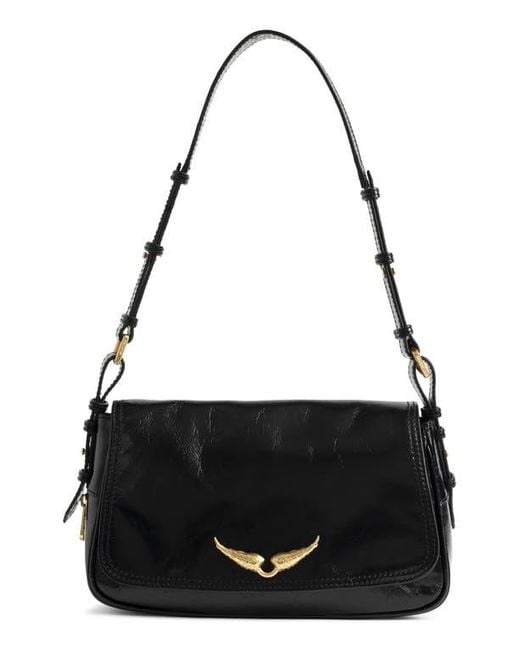 Zadig & Voltaire Black Le Zouzou Patent Leather Bag