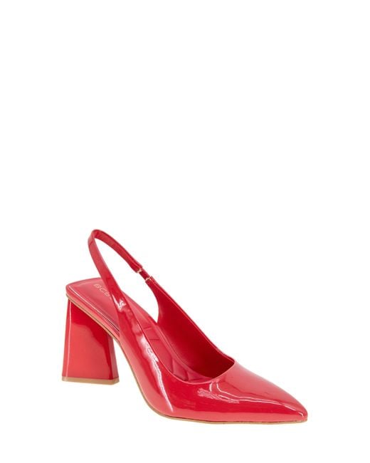 BCBGMAXAZRIA Red Trina Pointed Toe Slingback Pump