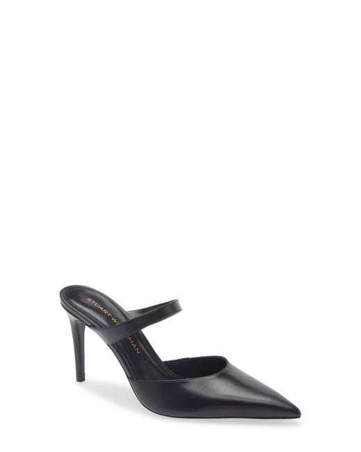 Stuart Weitzman Blue Power Mule 85