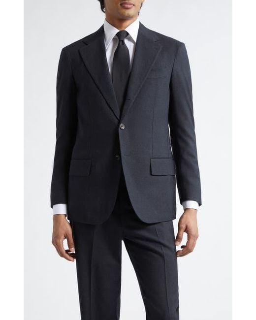 J. Mueser Blue Hopsack Jacket for men