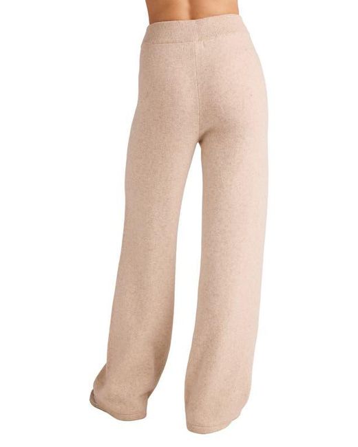 Bella Dahl Natural Wide Leg Wool & Cashmere Sweater Pants